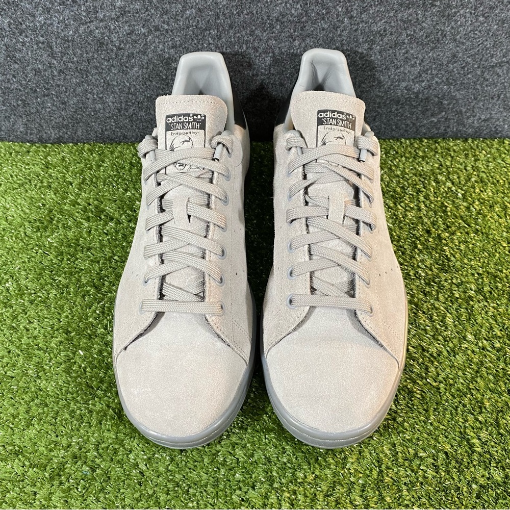 Adidas Stan Smith Onix Suede Sneakers Mens Size 12 Grey Athletic Shoes 606004